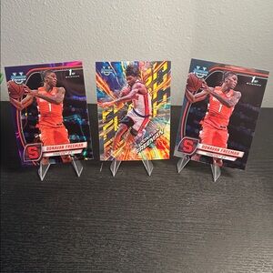 Topps Bowman U Syracuse University Donovan Freeman purple lava flash silver lot